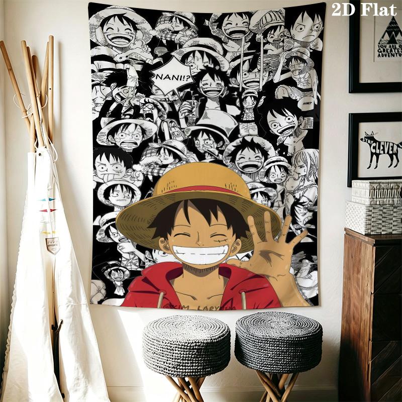 Luffy D Wall Tapestry Aesthetic Wall Hanging Printed Fabric Blanket Decorative Tapestries For Bedroom Living Room Home Decor
