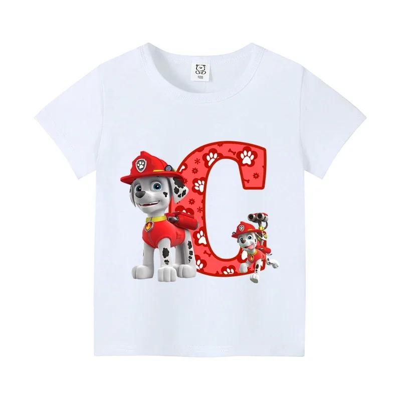 PAW Patrols Children Short Sleeve T-shirt Summer Kids Cartoon Printed Clothing Boy Casual Cotton Tee Girl Anime Cute Tops Gifts