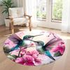 Bird Round Area Rug Suitable for Playrooms Decorate Room Dormitory Dining Room Anti-slip Round Rug Decorate Offices