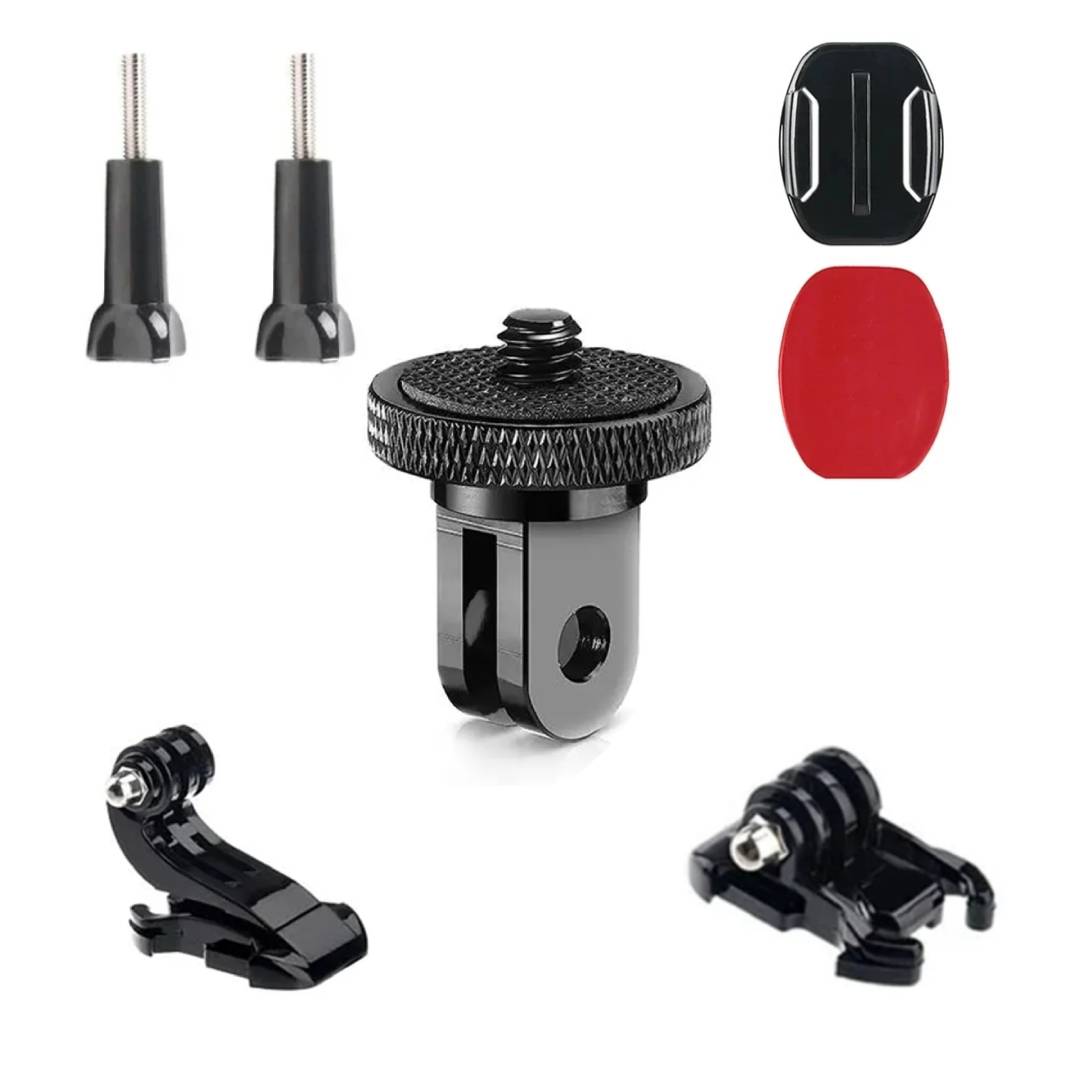 

Набор аксессуаров для экшн-камеры с крючковой пряжкой J-образной прямой монтажной базой для GoPro Hero 13 12 11, винтовой адаптер для SJCAM Xiaomi Yi