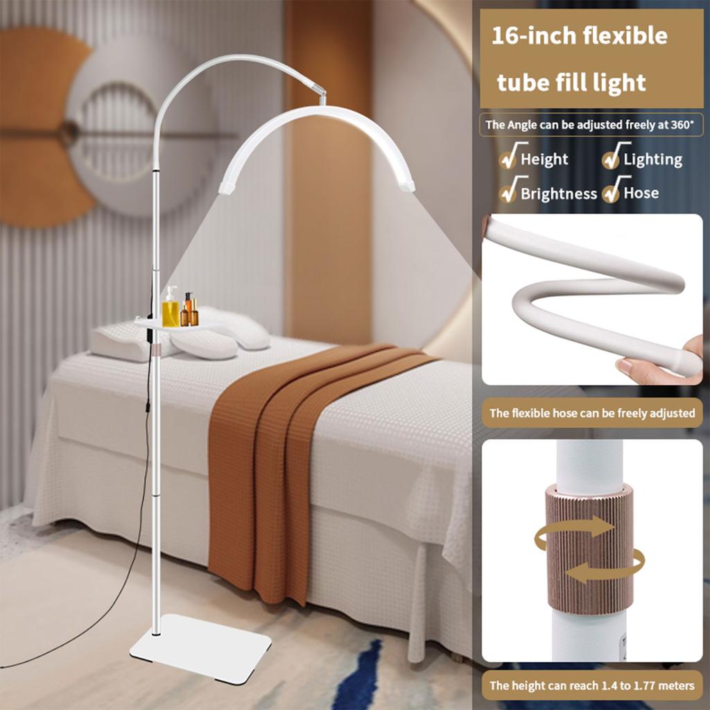 U Shape Half Moon Light 36W Beauty Lamp for Eyelash Extensions Nails Floor Standing with Tray