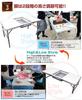 MERMONT Outdoor Table BBQ Table Folding Camping BBQ Stove Balcony White Aluminum Table Compact 135cm x 60cm BBQ Lightweight