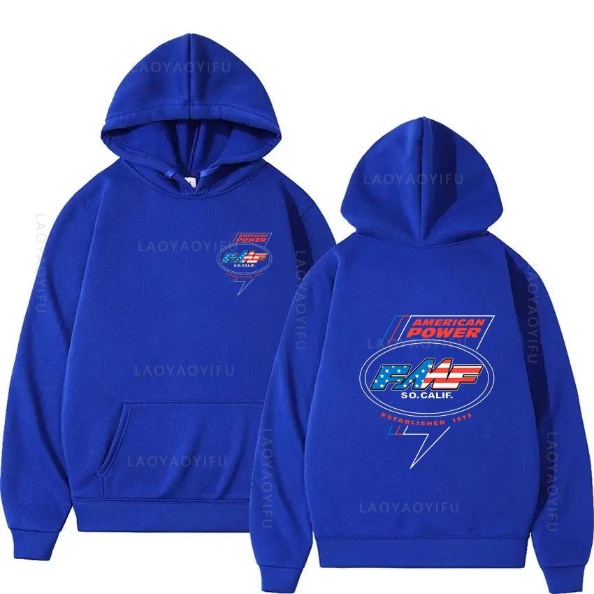 FMF Racing Exhaust Ama Motocross Theme Женская унисекс осенняя одежда новая толстовка с капюшоном XL синий 2690₽