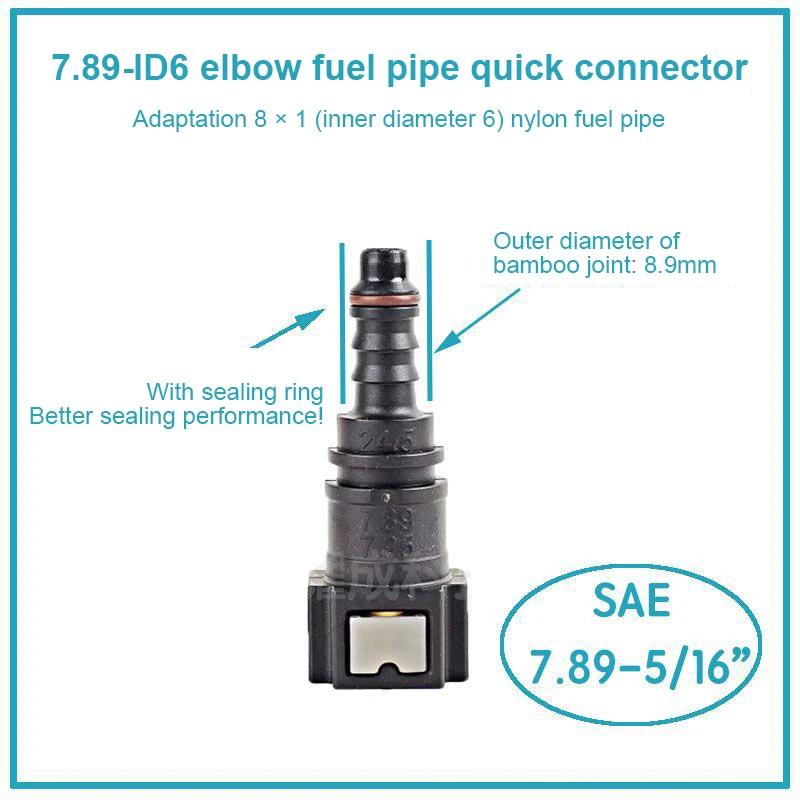 7,89 9,49 ID6 ID8 Auto Kraftstoff Linie Schnell Anschluss Gummi Kraftstoff Rohr Schlauch Verbinden Montage Werkzeuge Motorrad Teile Auto ToolAccessories
