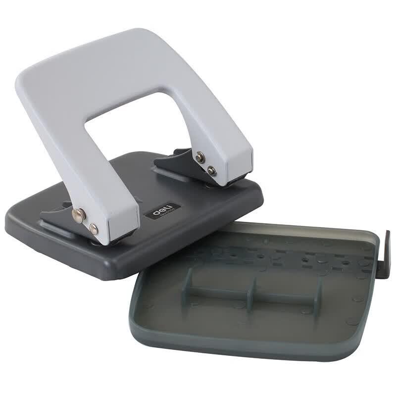 Deli 20-Page Two-Hole Puncher with Ruler