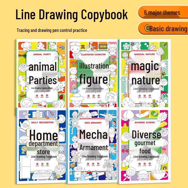 Children's Drawing & Tracing Book: Sketch, Trace, and Color for Kindergarten & Primary Students