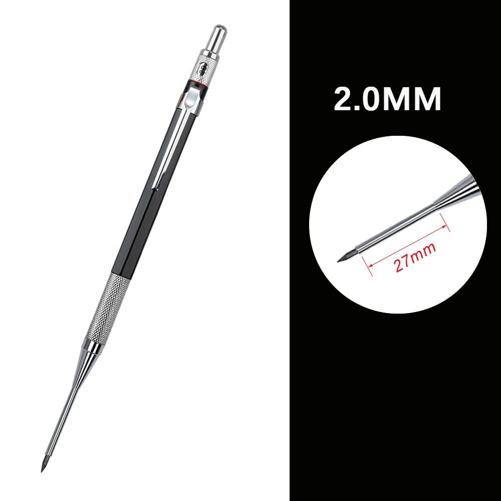 New Professional 2.0mm Deep Hole Marking Pencil Metal Woodworking Mechanical Pencil Long Head Carpenter Propelling Pencil