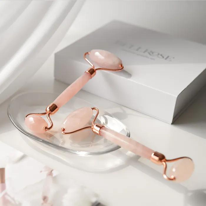 Bellows Rose Quartz Face Massage Roller