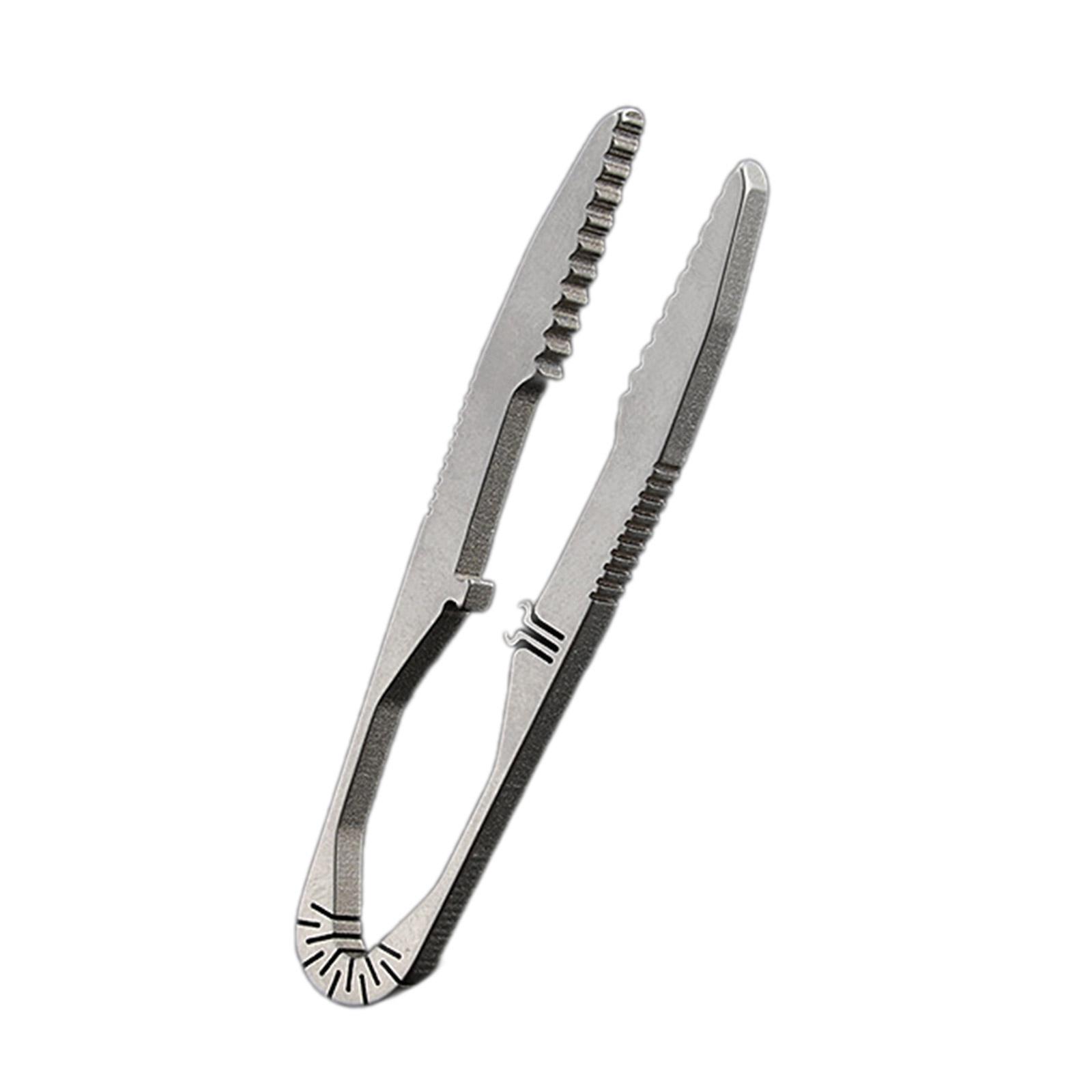 

Портативный пинцет из титановых сплавов, инструмент для кемпинга, пинцет для выживания на открытом воздухе, пинцет для захвата, брелоки, подвески, дорожный инструмент