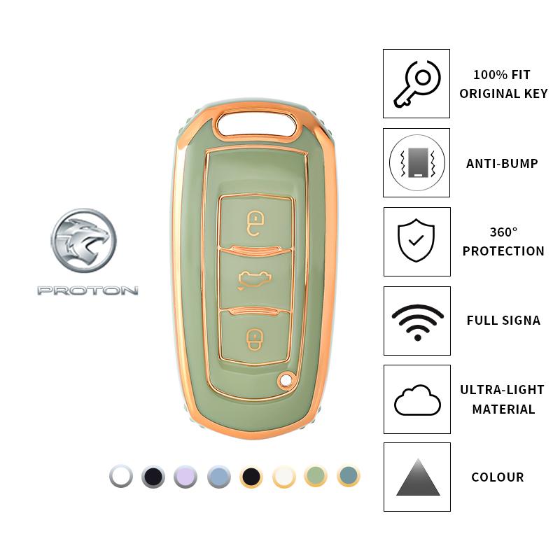 3 Buttons TPU Car Flip Key Case Cover Shell For Geely Atlas Boyue NL3 EX7 SUV GT GC9 Emgrand X7 Borui Auto Holder Accessories
