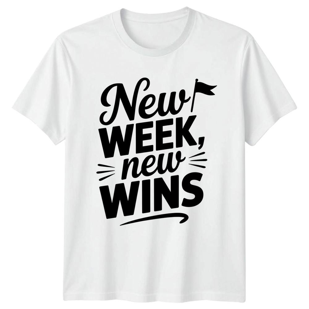 New Week New Wins Unisexs TShirt Motivational Gift For Her S