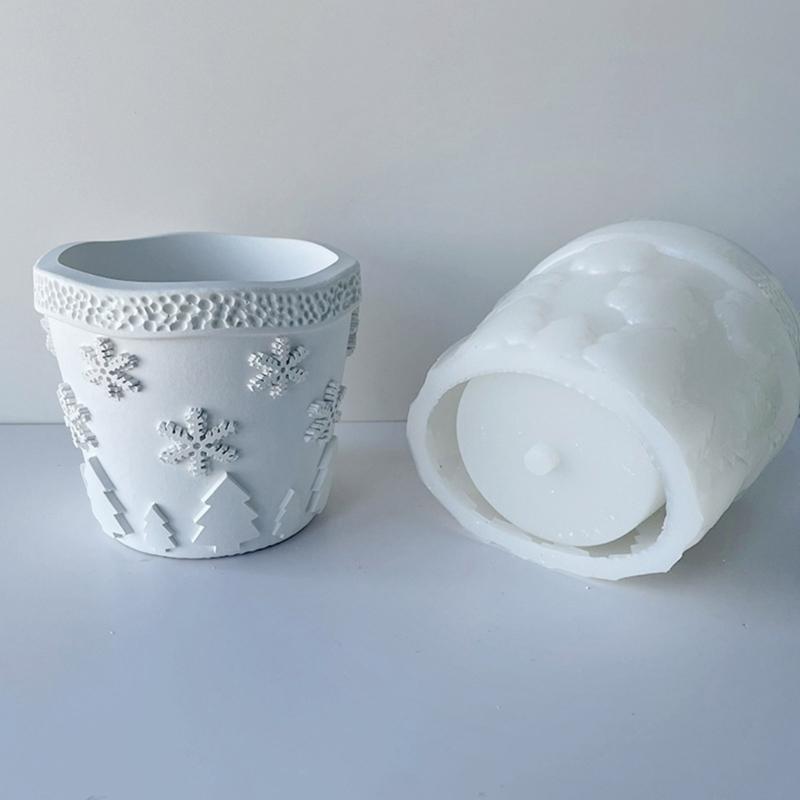 Candles Holder Resin Mold,Cement Gypsum Flower Pot Silicone Molds Epoxy Resin Casting Molds for DIY Jewelry Storage Box