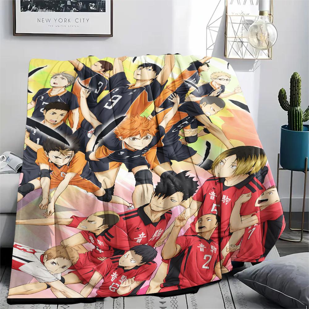 1 ks Haikyu!! Flanelová deka s anime potiskem, Vysoce kvalitní, Pohodlná pro všechna roční období, Domácí dekorace, Teplo a pohodlí, Perfektní pro vánoční dárky 53