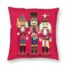 Nutcracker Soldier Toy Christmas Gift Throw Pillow For Sofa Nordic Cushion Cover Square Pillowcase