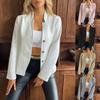 2025 Amazon Hot Autumn and Winter New European and American Jacquard Commuter Small Blazer Top Cross-border Women's Clothing Spot