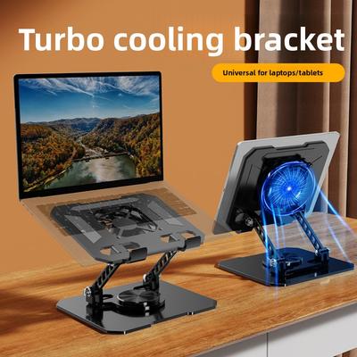 360 ° Rotatable Cooling Fan Tablet Bracket Adjustable Heat Dissipation Tablet Cooler Base Stand Cooling Foldable