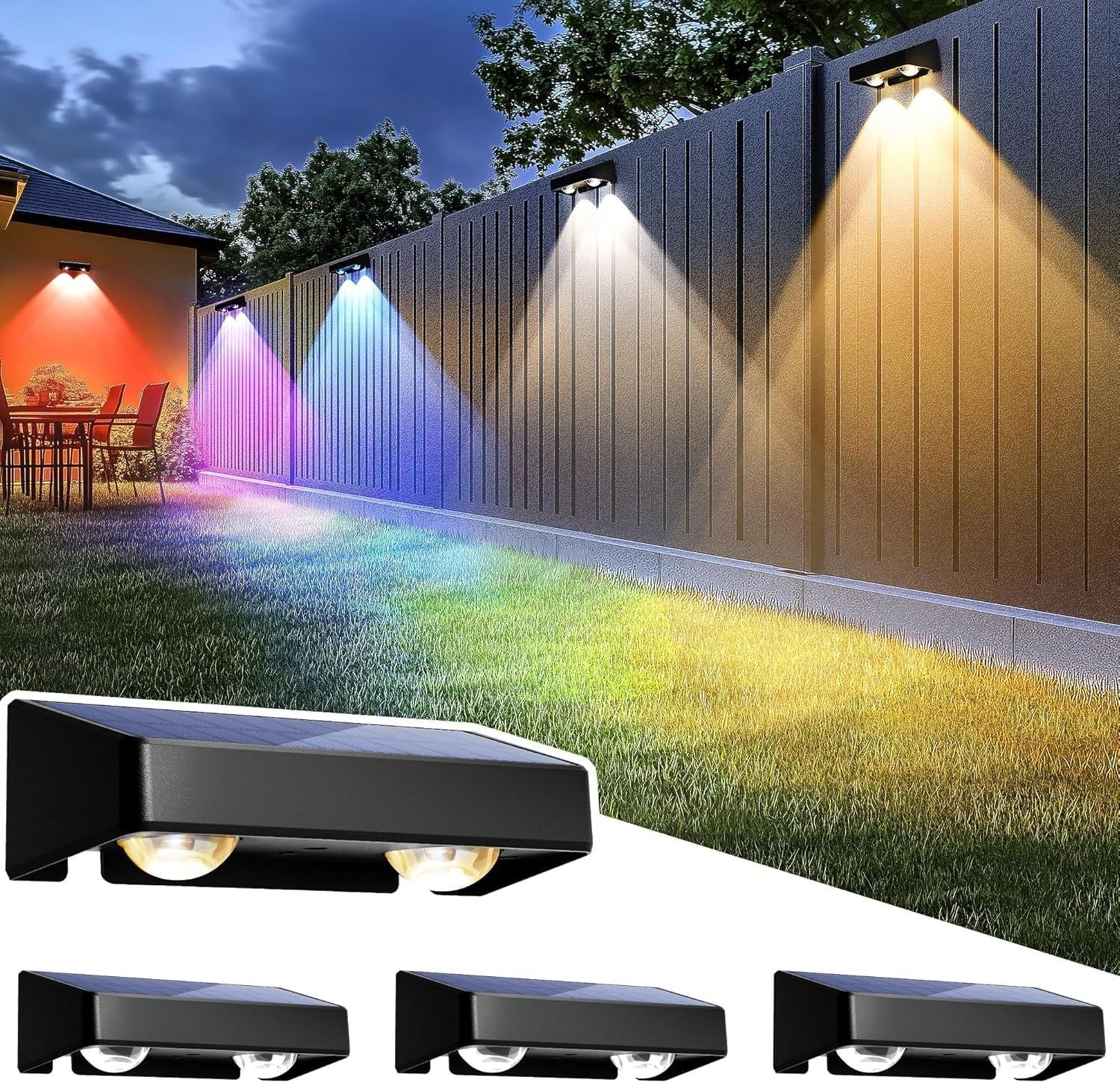 

SolpexJP Solar Lights, Outdoor Fence, Entryway, Garden Lights, IP67 Waterproof LED Solar Lights for Outdoor Stairs, Steps, Fences, Railings, Gardens,