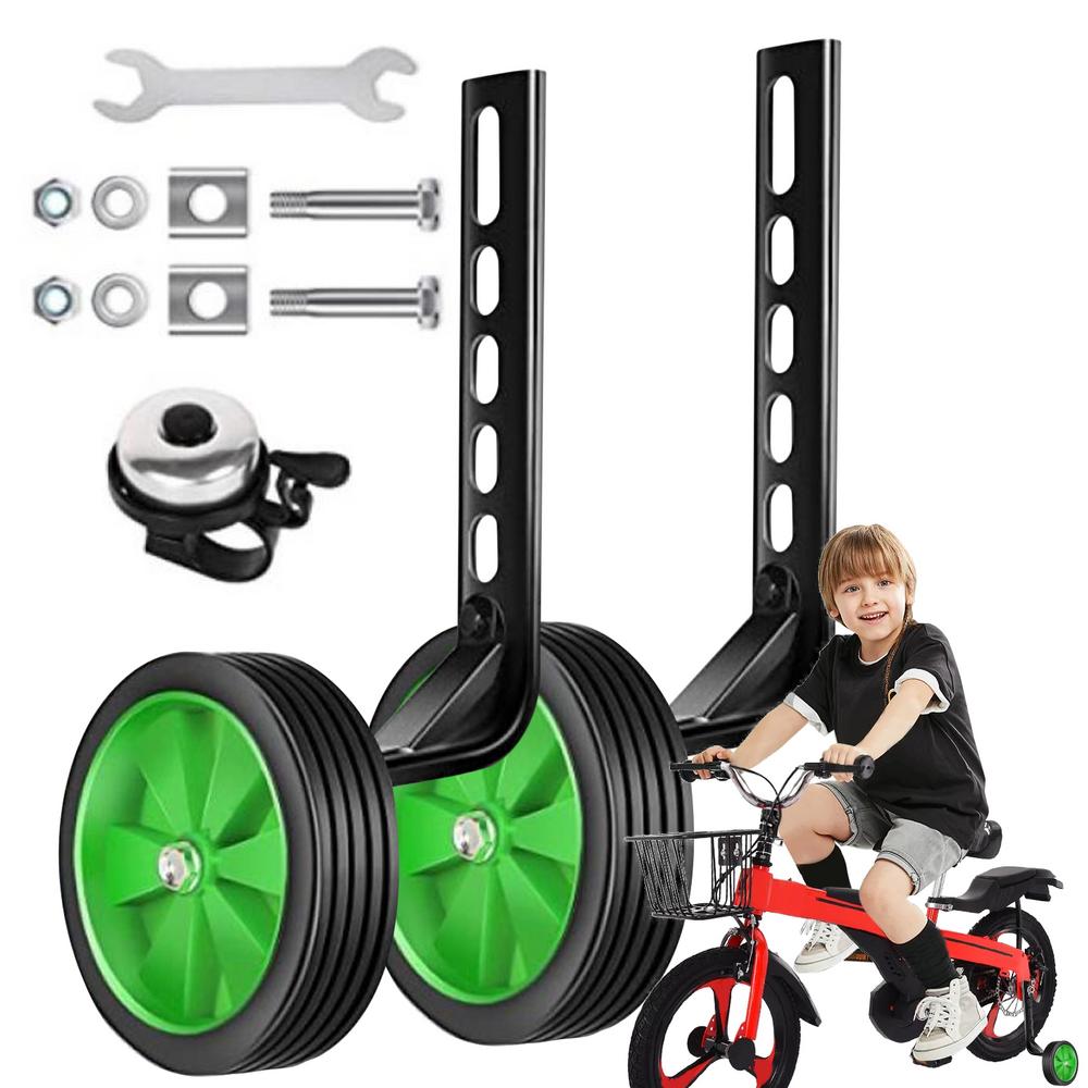 

20-дюймовые колеса для велосипедов, тяжелые колеса для тренировок, 12-20-дюймовые колеса для тренировок, детские велосипеды, колеса для тренировок для детей зелёный