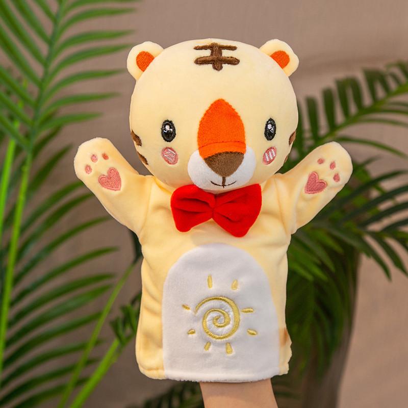 Cartoon Hand Puppet Cute Tease Baby Child Zoo Plush Animal Hand Glove Puppet Finger Sack Stuffed Doll Funny Kids Birthday Gift