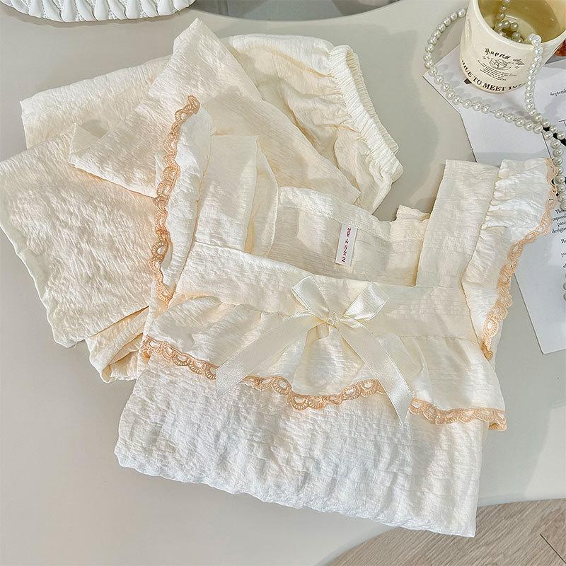 Damen Süße Wolkenbaumwolle Pyjama Set - Langarm & Hose für Frühling und Herbst