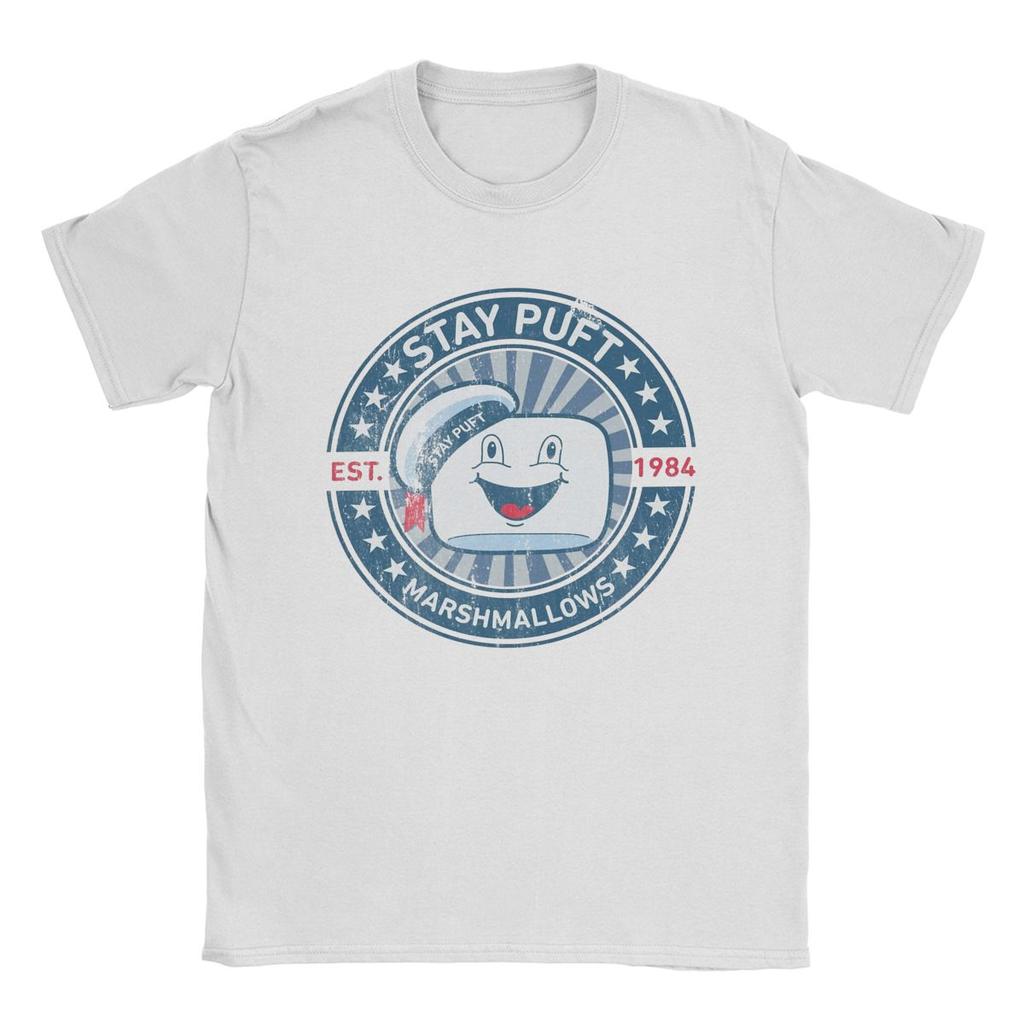 Stay Puft Marshmallows Movie T-Shirt for Men Funny 100% Cotton Tees O Neck Short Sleeve T Shirts Original Clothes