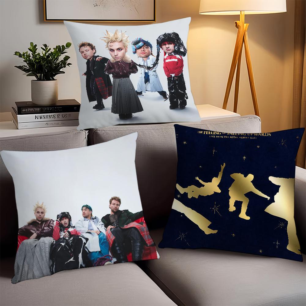 R-Rock Band  5 S-SOS  Pillow Case Office Cushions Suitable For Sofa Car Bedroom Decorative Cushion Cover
