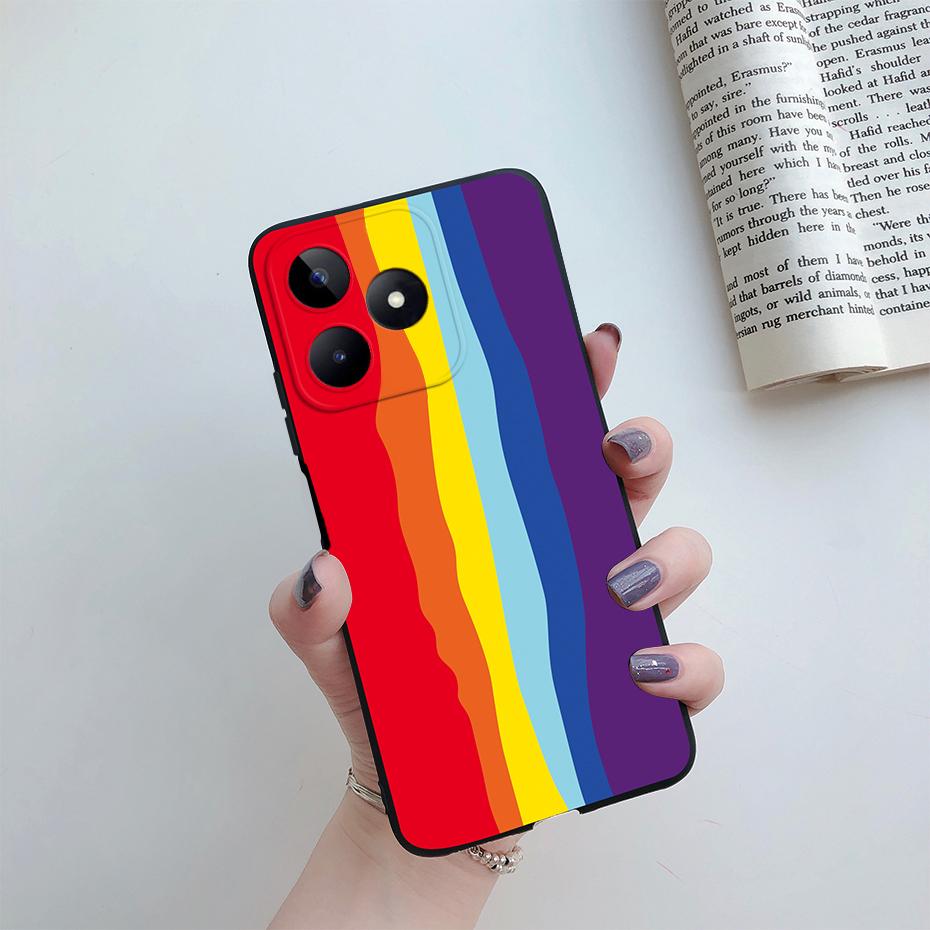 For Funda Realme Note 50 Case RMX3834 Cute Love Heart Silicone Soft Phone Case For Realme Note 50 Back Cover Note50 6.74" Coque