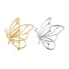 Women Brooch Smooth Polish Hollow Butterfly Design Lapel Pin Zinc Alloy Scarf Badge Versatile Collar Coat Accessories