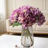 Artificial Hydrangea Flowers Artificial Silk Hydrangea Bouquet with Flexible Stems Realistic Color Transitions Soft Pliable
