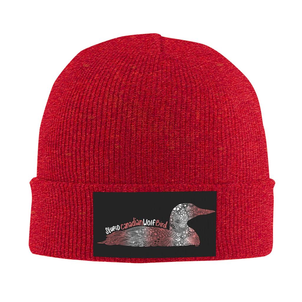 Stupid Canadian Wolf Bird Heated Rivalry Beanie Hats Bonnet Hats Adult Unisex Casual Outdoor Sport Knit Hat Autumn Warm Caps