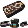 Snake And Floral Design Pencil Case for Boy Girl Gifts Pen Box Pencil Bag Stationery Supplies Pen Holder Bag