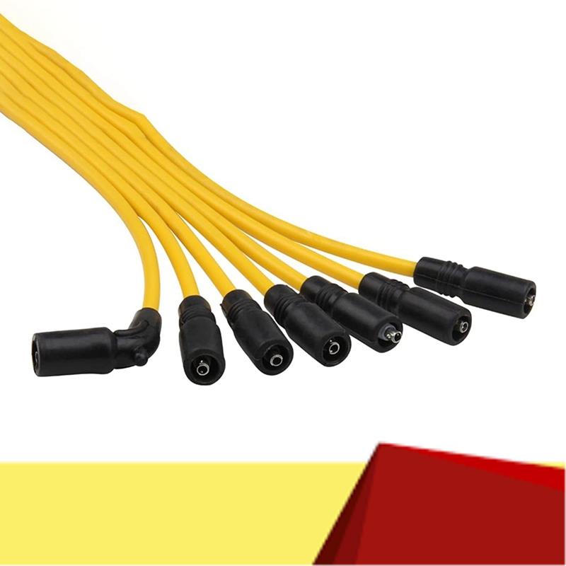 7 шт. 8 мм Комплект проводов зажигания свечей зажигания для автомобиля Жгут проводов свечей зажигания Для Cadillac GMC V8 5.7L-M53K