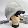 Fox Fur Hat Women Fluffy Brim Winter Warm Snow Cap Female Outdoor Fluffy Bomber Hat Winter Woman   Fur Cap Hat