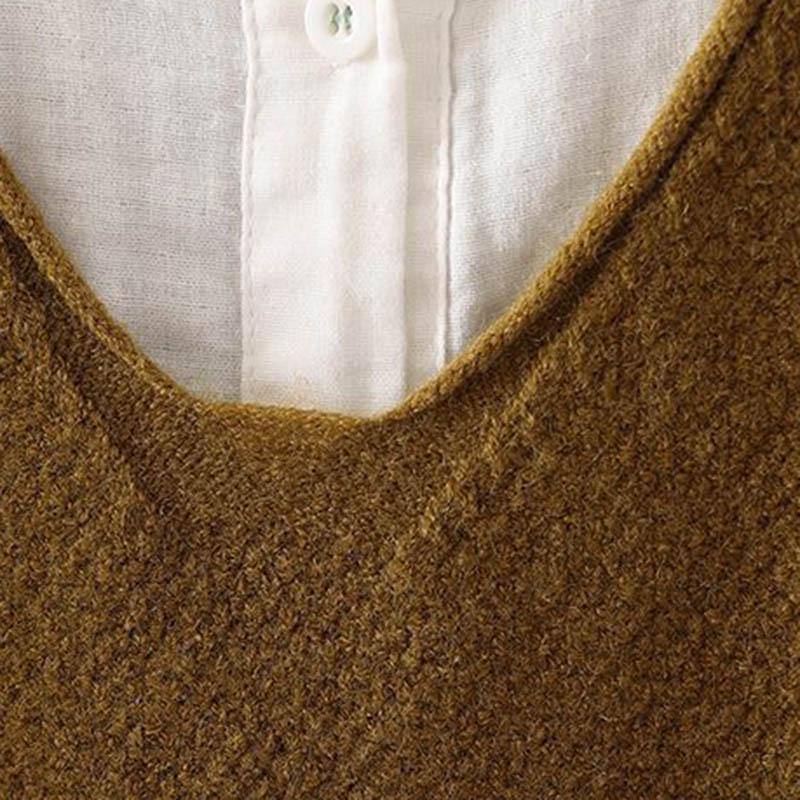 Vest for Women Cotton Summer Outerwear Tops Knitted Sleeveless Sweater Oversize Casual V-neck Vest