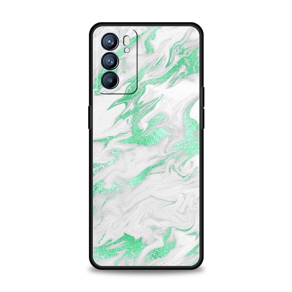 Love Marble Pattern Soft Phone Case For Oppo Find X5 A54 A53 A52 A9 2020 A15 A95 A16 A76 A74 A12 Reno7 SE Reno6 Pro 5G TPU Cover
