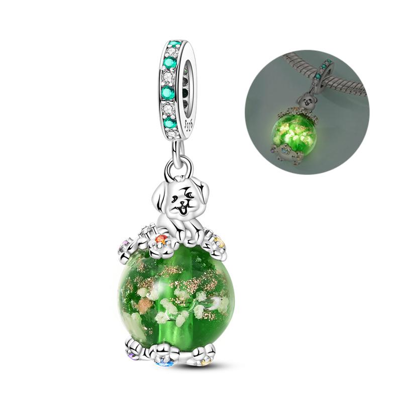 Copper Luminous Elf Glass Insect Planet Wish Bottle Pendant Fit Original Bracelet Diy Jewelry Original Design