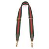 Verstelbare 3,8 cm Canvas Webbing Crossbody Riem in Groen en Rood - Enkele Aankoop Vervanging voor G-Chi F-46 Tassen