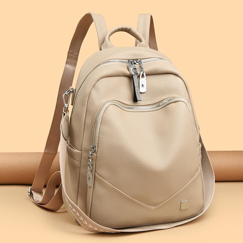 Dámský multifunkční cestovní batoh z měkké kůže