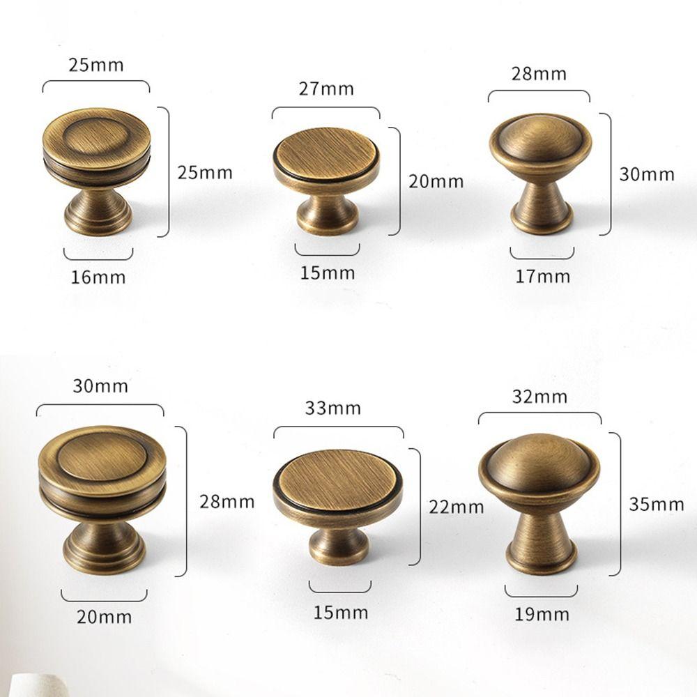 New Solid Brass Cabinet Handles Vintage Modern Drawer Pulls Minimalist Door Knobs Kitchen