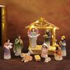 Christmas Manger Nativity Set Resin Christmas Nativity Scene Figurine Seasonal Decor For Room Apartment School Bedroom Dormitory