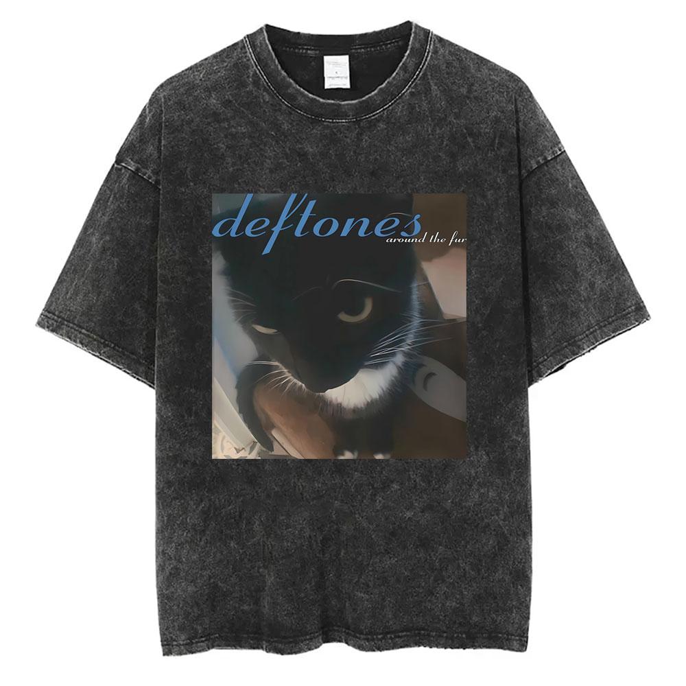 

Рок-группа Deftones Приватная музыка Змея Выстиранная Винтажная Футболка Мужская Женская Альтернативная Хэви-метал Футболка Мужская Оверсайз S