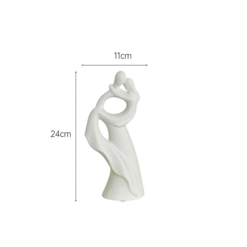 Nordic Modern Ceramic Couple Art Ornaments Home Furnishings Living Room TV Cabinet Wedding Gifts Soft Decorations