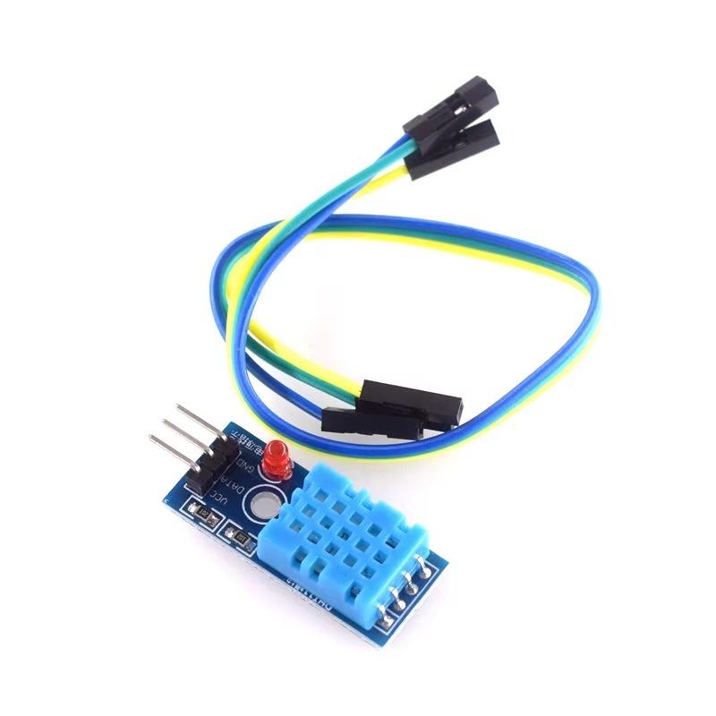 Dht11 Temperature Humidity Sensor High Accuracy Single Bus Protocol Customizable Cable Length For Diy Projects