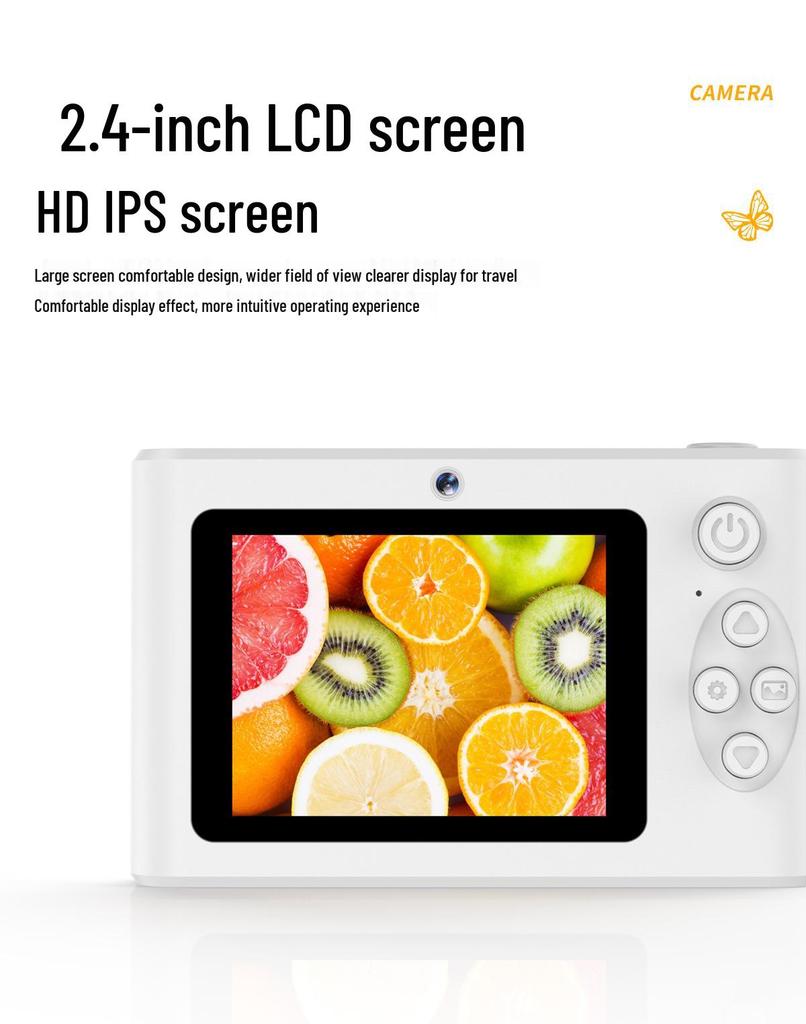 Butterfly Portable Mini HD Camera for Entry-Level Students and Kids