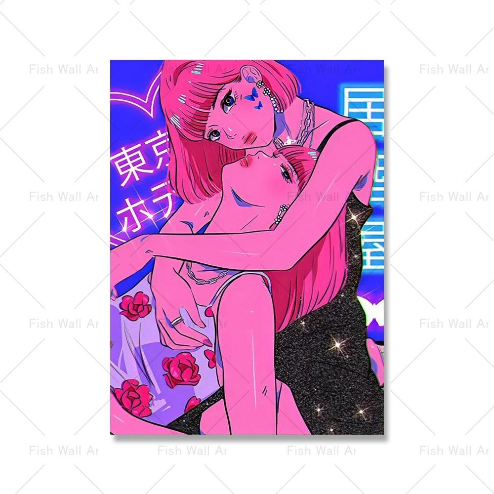 Japanese Anime Sweet Hentai Sexy Girl Canvas Painting Cartoon Poster Kawaii Wall Art Studio Home Decorative Print Wall Paintings