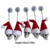 5Pcs Plastic Skeleton Head Halloween Hanging Decoration With Santa Hat For Mantels Door Window Christmas Tree Decoration
