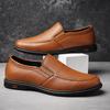 Fashion Leisure Walk Man Moccasins Casual Business Shoes Formal Genuine Leather Shoes Comfortable Men Soft-Soled Loafers Slip-On Flats