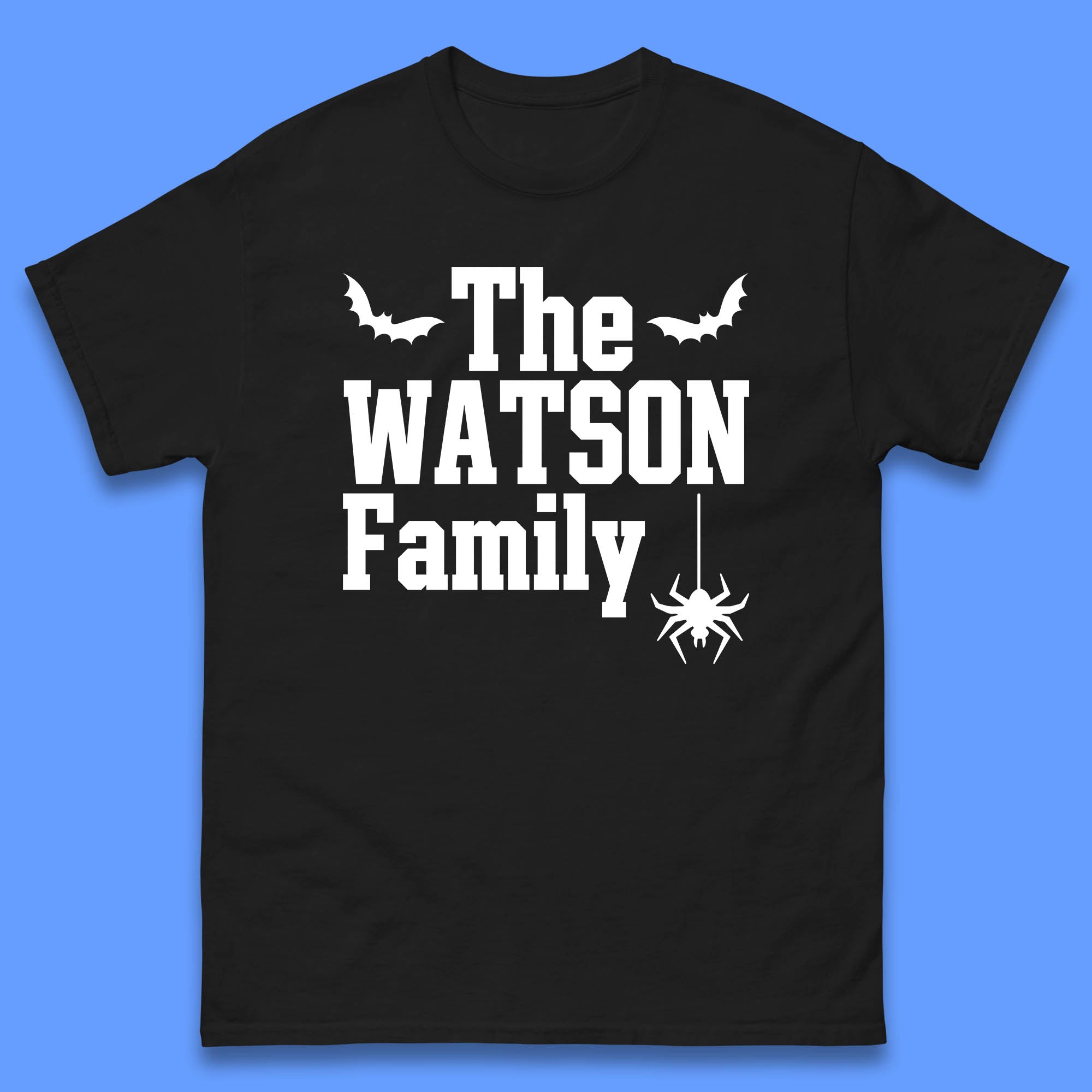 Personalised Halloween Family Your Name Horror Scary Spooky Matching Costume Mens Tee Top S