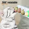 4Pcs Catnip Licking Balls Rotatable Wall Cat Edible Ball Toy with Natural Catnip Silvervine Safe Healthy Kitten Teeth Cleaning Dental Toy for Indoor