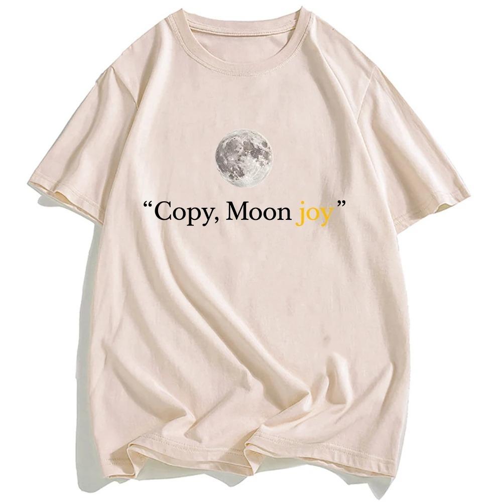 Summer Graphic Clothing Copy Moon Joy Tshirt Loose Fashion Oneck UnisexWomen Tshirts Streetwear Unisex Casual Short Sleeve Tees